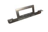 Metallic license plate frame with 'Aerogenics USA' branding on a white background